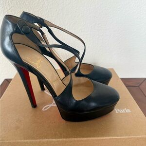 Christian Louboutin Black Platform Heels
